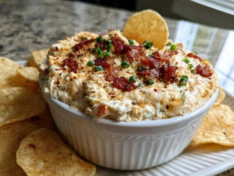 Delicious 5-Minute Million Dollar Dip served in a bowl with fresh vegetables and crackers.