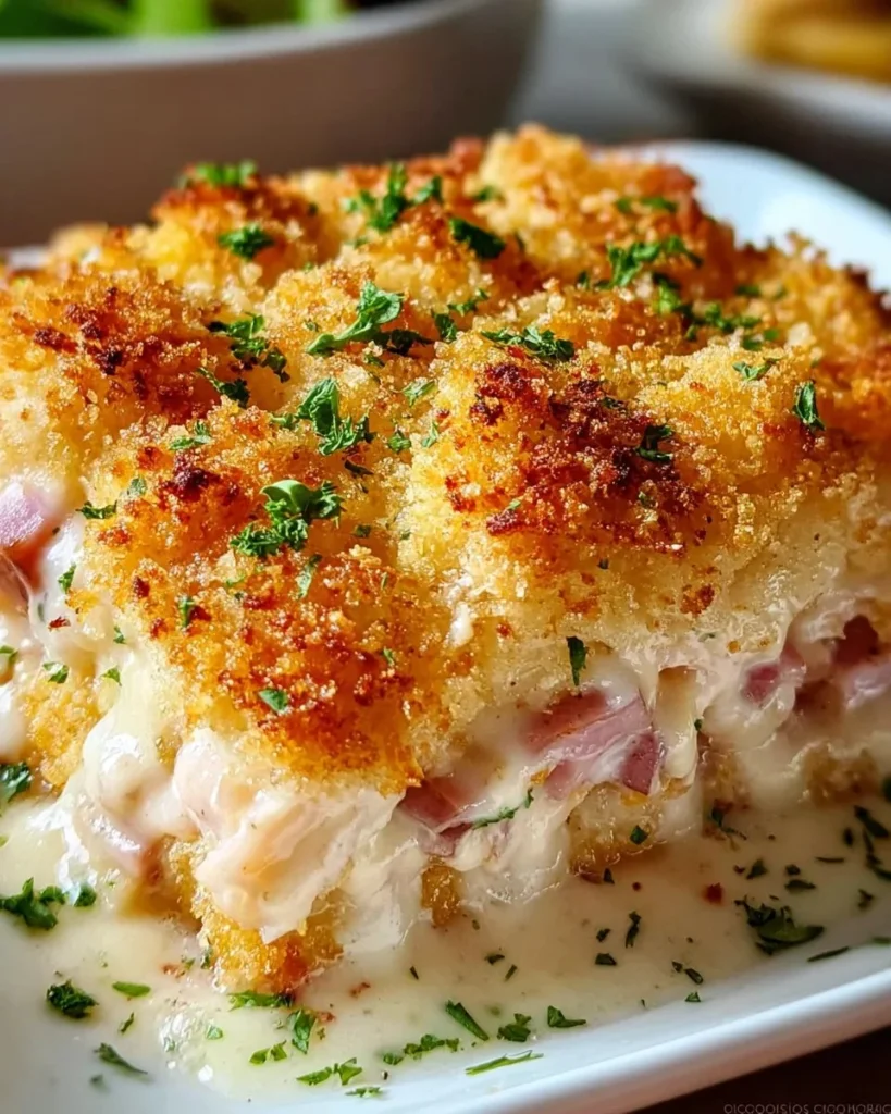 Delicious Chicken Blue Ribbon dish showcasing tender cooked chicken with vibrant garnishes.