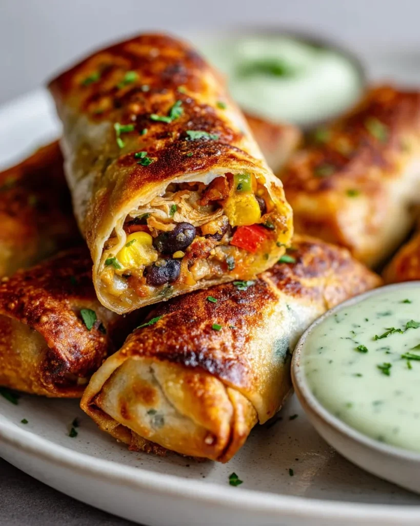 Chili's Southwest Eggrolls with a crispy exterior and savory filling