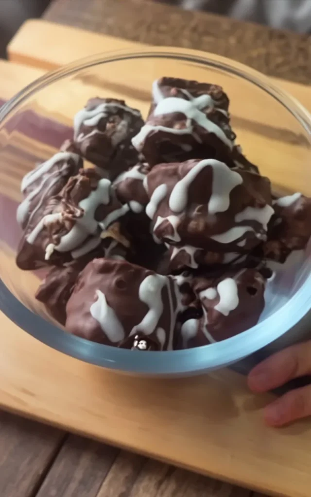 Crunchy rice paper chocolates garnished with colorful sprinkles