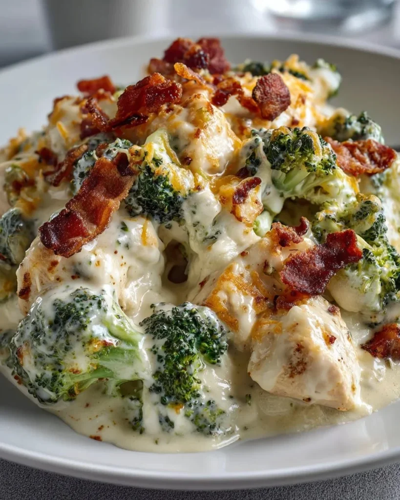 Low carb chicken casserole dish for healthy eating