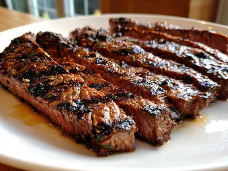 Delicious grilled meat marinated in a flavorful marinade for enhanced taste.