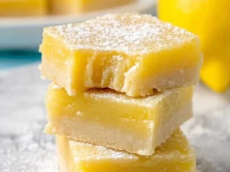 Healthy homemade lemon bars with a zesty citrus flavor