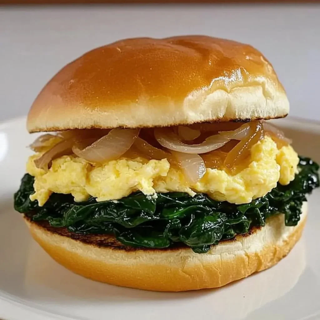 Delicious ultimate breakfast sandwich stacked with egg, cheese, and bacon.