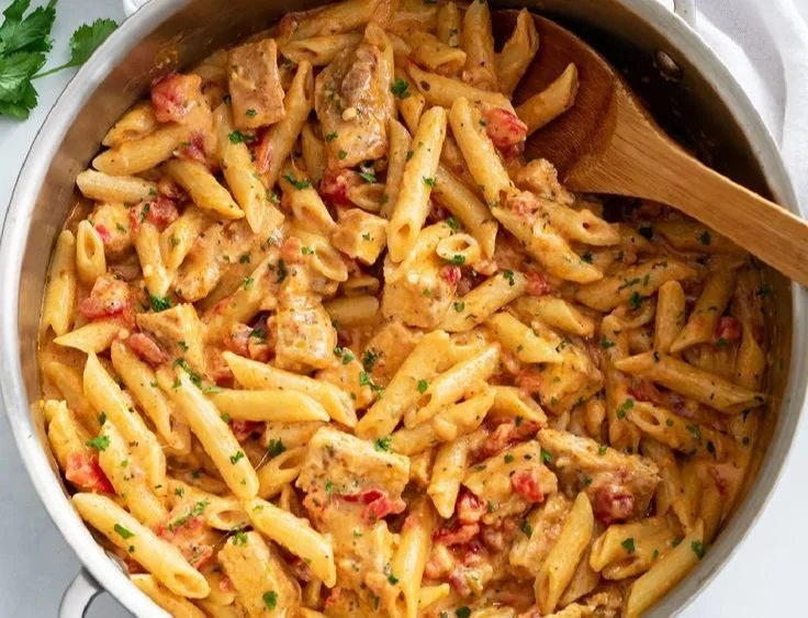 Delicious Cajun Chicken Pasta with creamy sauce and spices