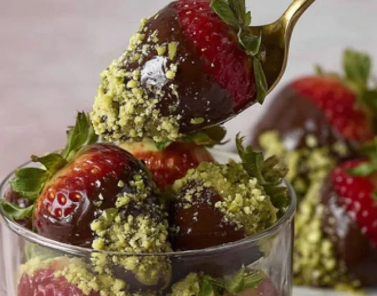 Delicious chocolate strawberries elegantly arranged in Dubai