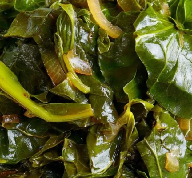 Instant Pot collard greens cooked to perfection in a bowl