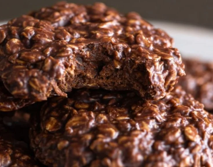 Delicious no bake cookies displayed on a plate