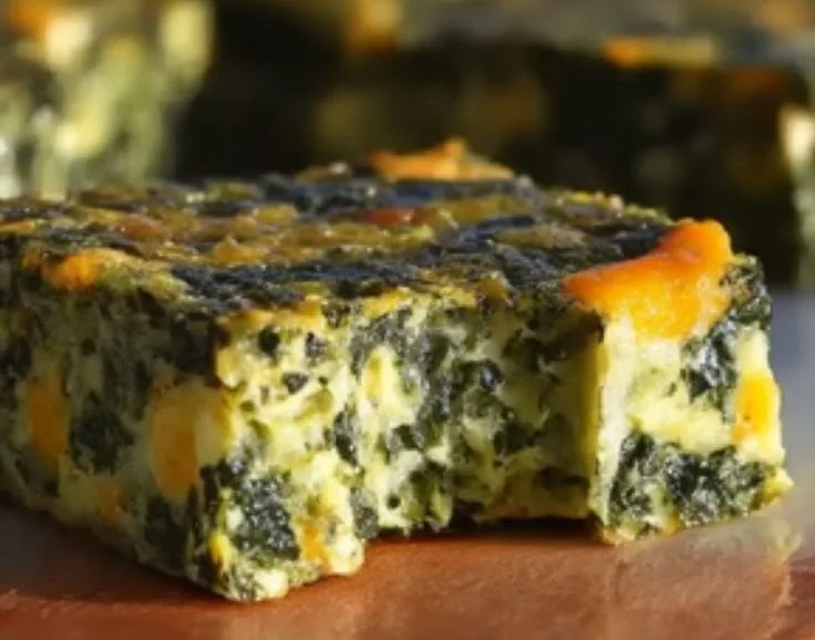 Delicious Spinach and Cheese Squares ready to serve as a tasty snack.
