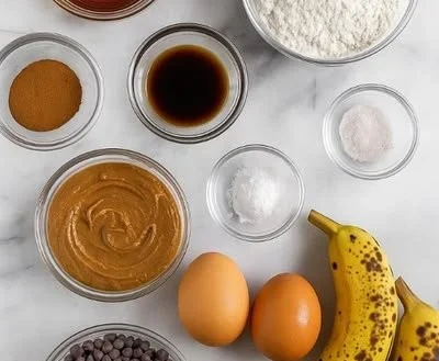 Five ingredient protein muffins fresh out of the oven, healthy and moist.