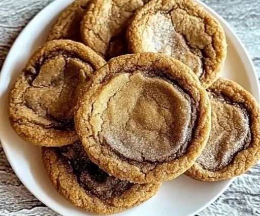 Freshly baked Cinnamon Brown Butter Cookies on a cooling rack