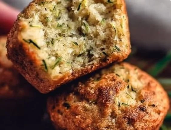 Delicious easy zucchini bread muffins fresh out of the oven