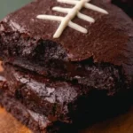 Delicious fudgy football brownies decorated for a game day celebration
