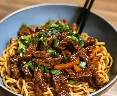 Delicious Hoisin Beef Noodle dish served in a bowl, perfect for weeknight dinners.