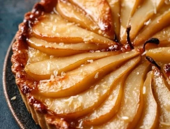 Delicious Ina Garten-inspired pear tart with fresh pears and flaky crust