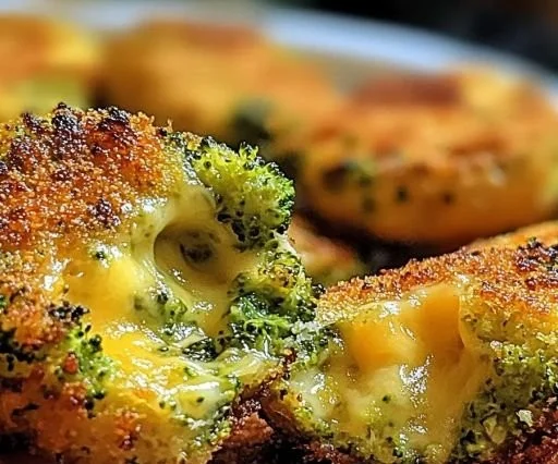 Low carb crispy broccoli cheese rounds for healthy snacking