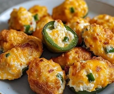 Delicious homemade cream cheese jalapeño poppers ready to be served