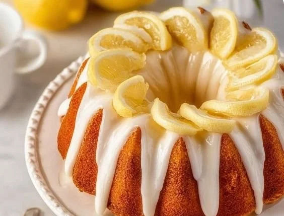 Delicious Nothing Bundt Cake style lemon cake copycat recipe with lemon icing