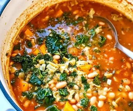 Delicious longevity soup packed with healthy ingredients for wellness