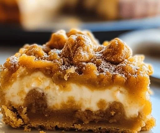 Delicious Pumpkin Dump Cake served with whipped cream on a rustic table.
