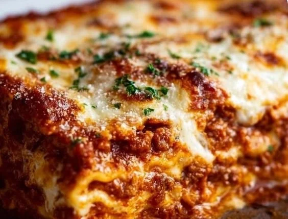 Delicious Quick & Cozy 5-Ingredient Lasagna on a plate, perfect for family meals.