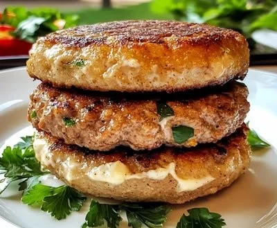 Juicy ground turkey burger topped with fresh vegetables and served on a bun