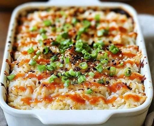 Delicious Sushi Crab Bake with fresh ingredients and sushi flavors.