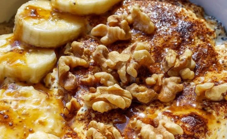 Baked banana cottage cheese bowls rich in protein and flavor.