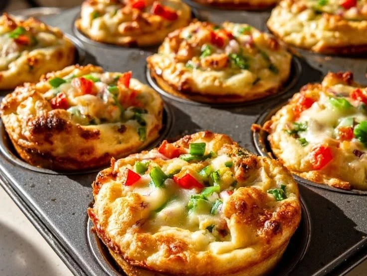 20g protein cottage cheese pizza crust bowls with fresh toppings