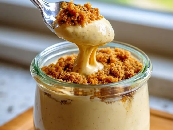 Delicious Banana Cream Pie Chia Pudding ready in 5 minutes, topped with banana slices.