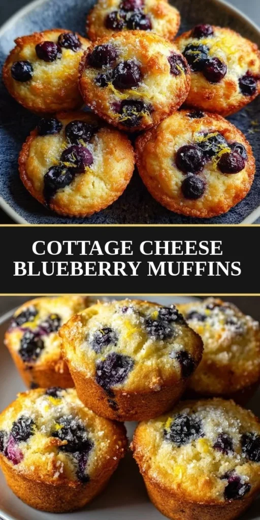 Delicious blueberry muffins with cottage cheese ready to enjoy