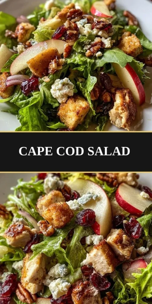 Delicious Cape Cod Salad served with fresh greens, cranberries, and nuts