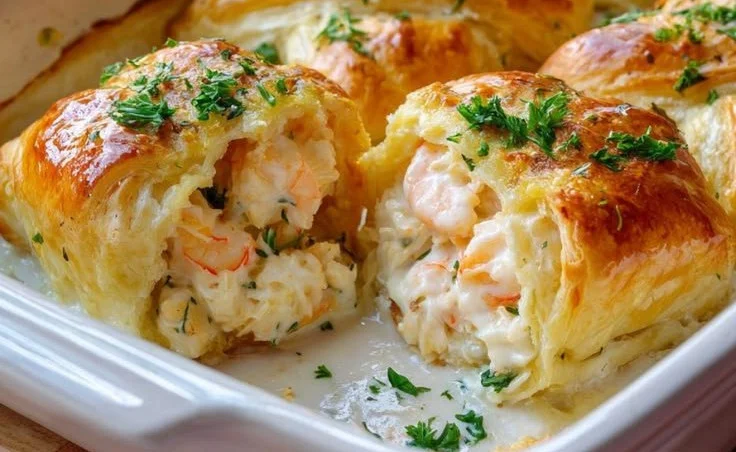 Cheesy shrimp-crab bombs ready to serve as a delicious seafood appetizer