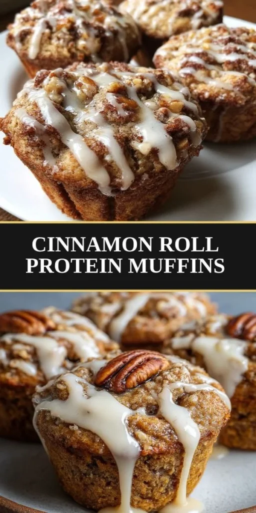 Healthy cinnamon roll protein muffins ready to enjoy as a snack or breakfast.
