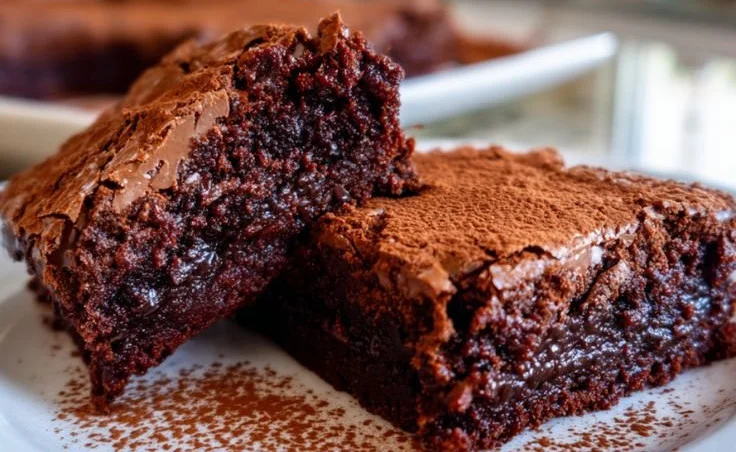 Fudgy cottage cheese brownies made with almond flour on a plate