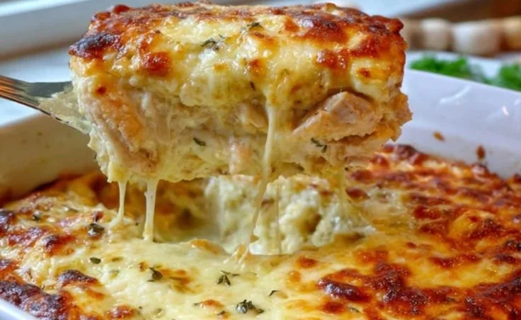 Creamy cottage cheese chicken bake dish ready in 30 minutes