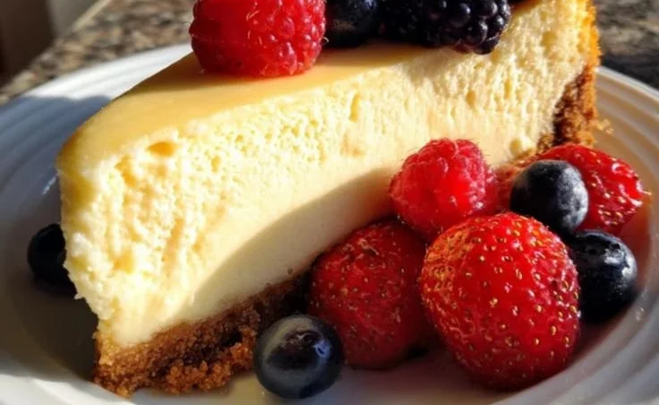 Creamy cottage cheese yogurt cheesecake recipe with egg and five ingredients
