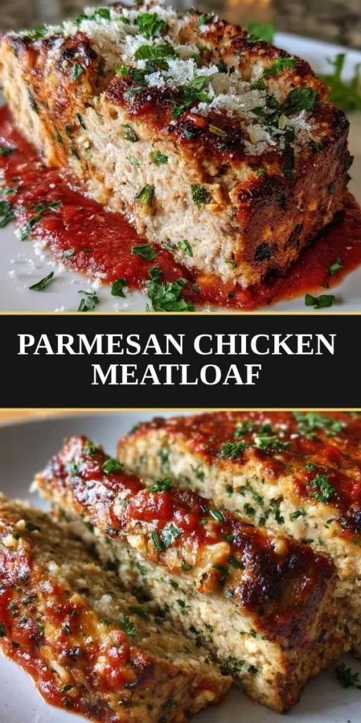 Delicious Garlic-Parmesan Chicken Meatloaf served with herbs.