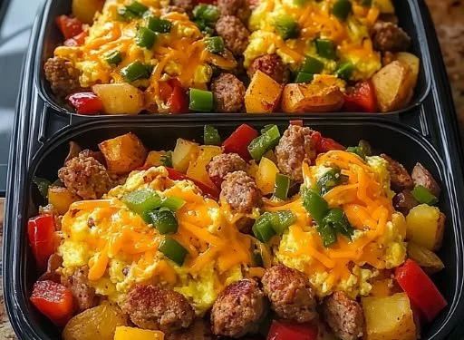 High-protein freezer-friendly breakfast bowls ready for a healthy meal