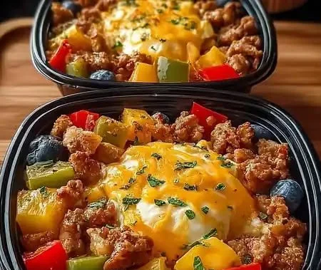 High-protein freezer-friendly breakfast bowls ready for a nutritious start.