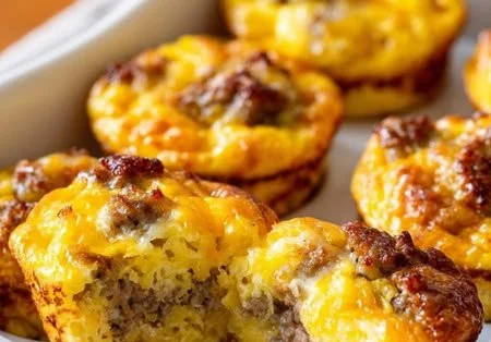 High-protein pancake sausage mini muffins for a healthy breakfast option