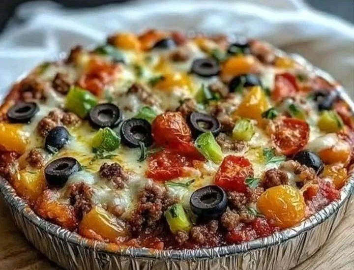 Delicious homemade pizza bowls with high-protein ingredients ready for dinner