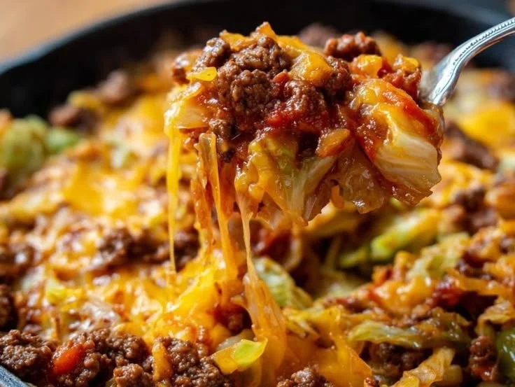 Low carb cabbage casserole recipe cooked in 30 minutes