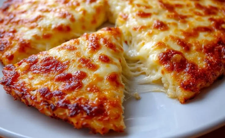 Low-carb cottage cheese pizza crust ready to be topped with fresh ingredients