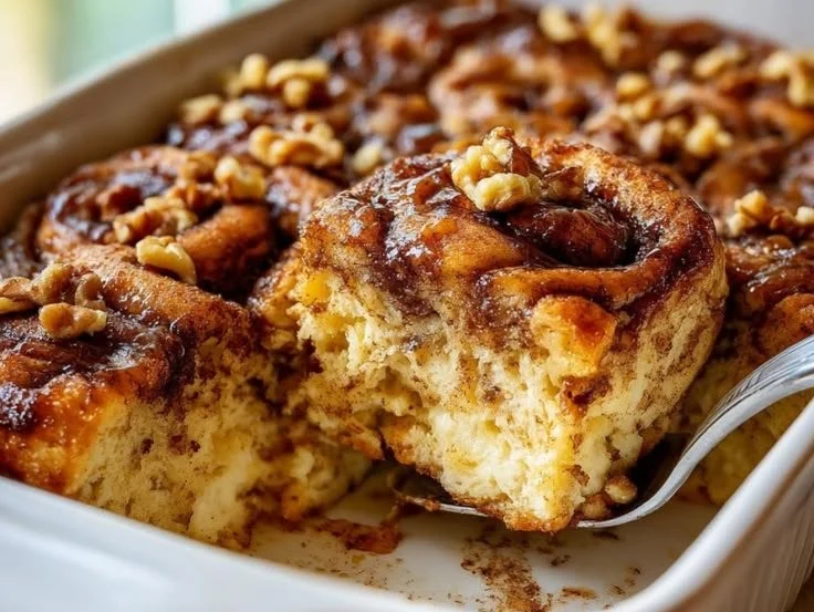 Delicious Minute Cottage Cheese Cinnamon Roll Bake perfect for kids.