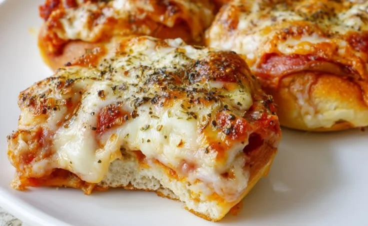 Delicious cottage cheese pizza bites served on a plate, perfect for kids.