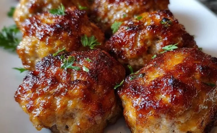 Delicious minute ground chicken meatballs served on a plate