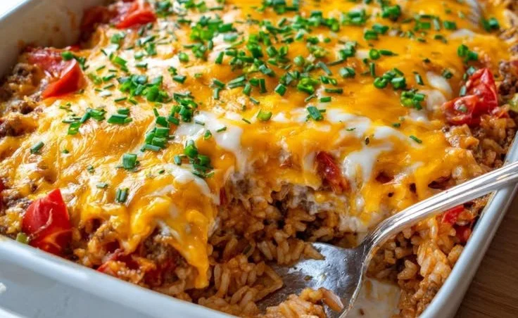 Minute Mexican Ground Beef and Rice dish served in a bowl