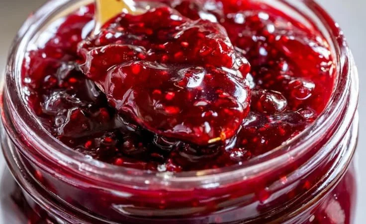 Jars of Minute Small-Batch Cherry Jam on a kitchen counter