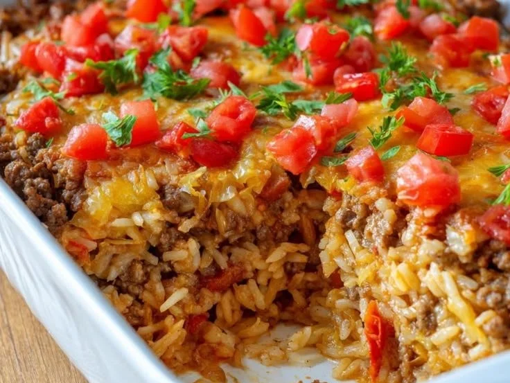 Delicious one-pan unstuffed cabbage casserole ready for dinner